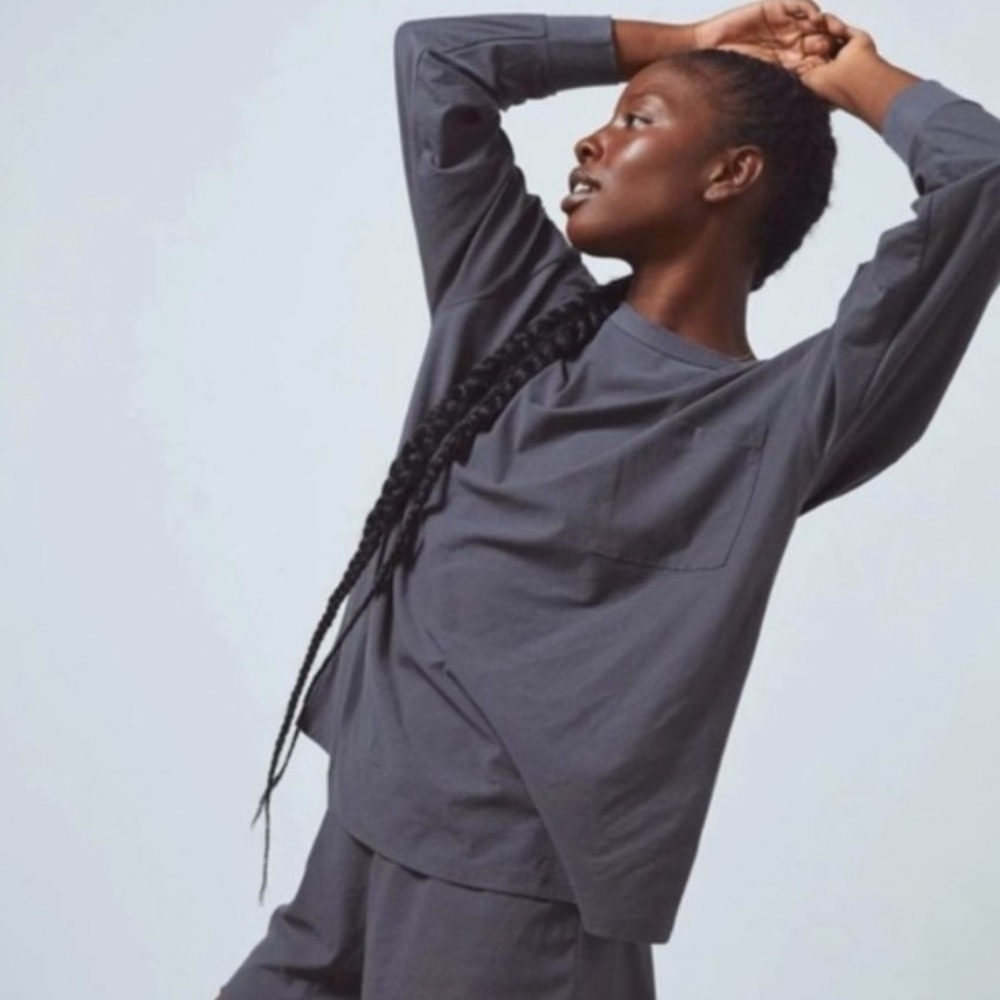 Lunya Gray Long Sleeve Tee
